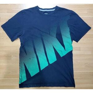 Nike  Men's Big Spell Out Logo Short Sleeve T-Shirt Black Size Small Regular Fit